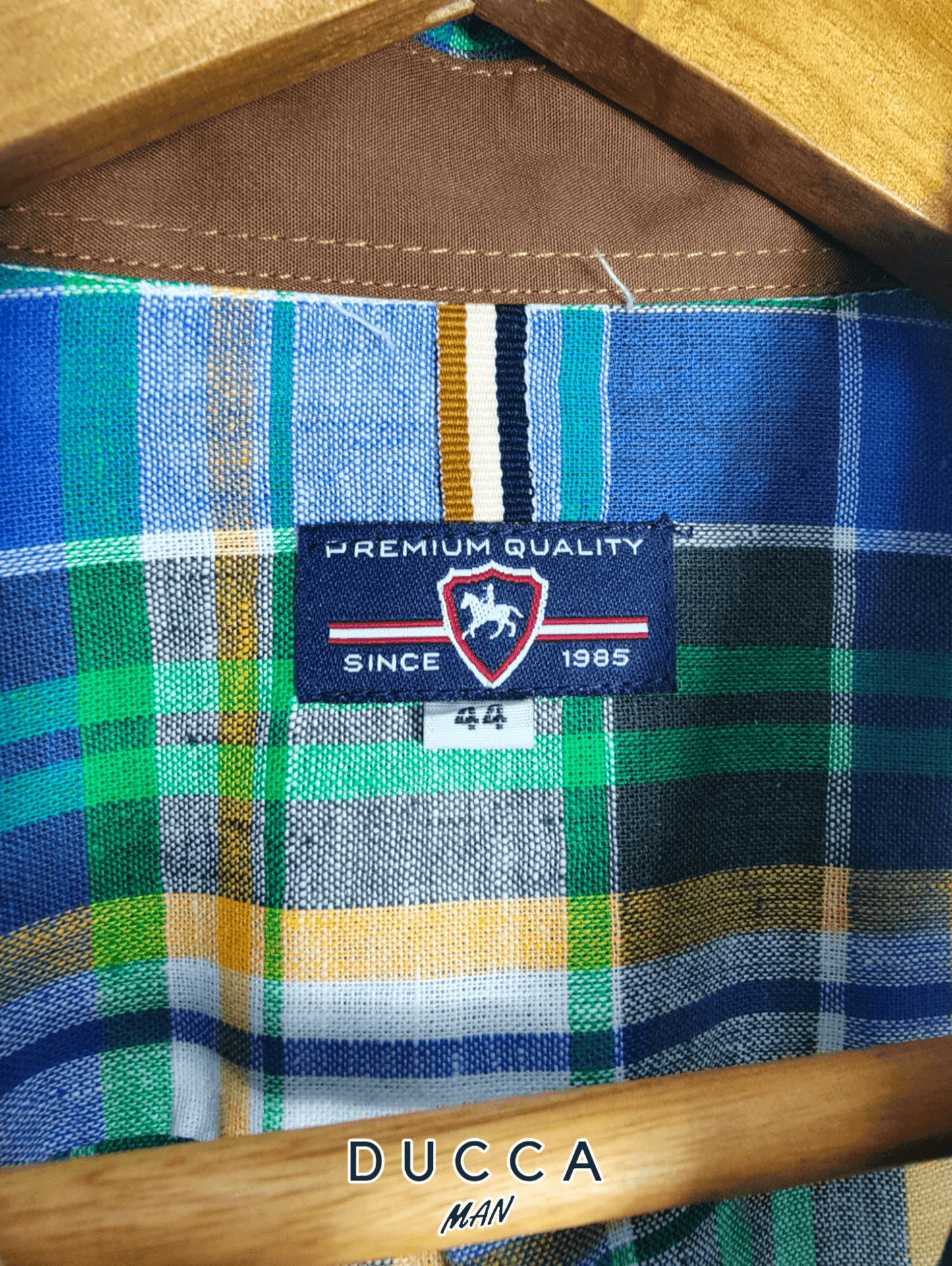 Camisa Cuadro Mediterráneo - DUCCA Camisas Hombre 40 DUCCA