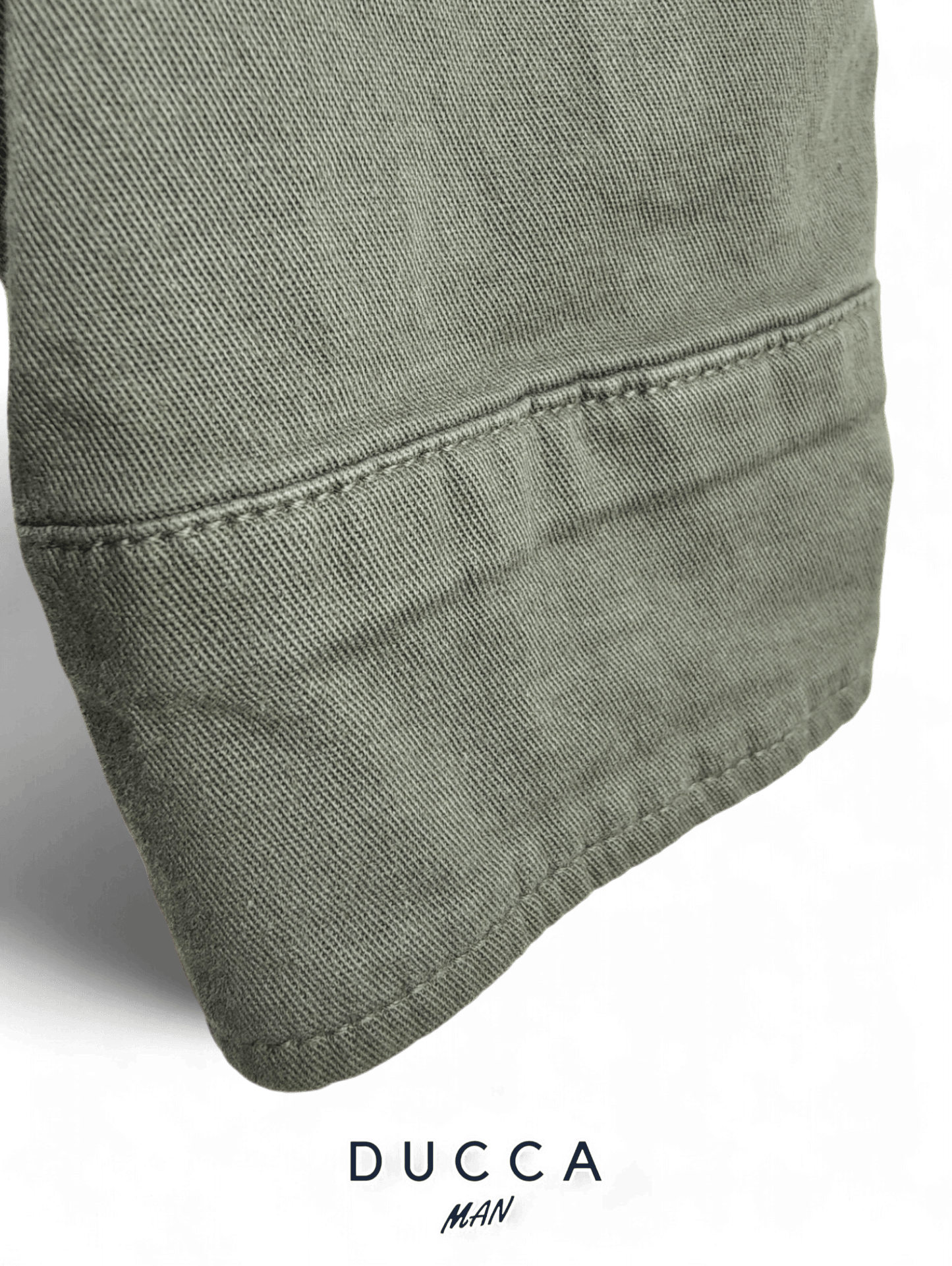 Sobrecamisa Cuatro Cierres Verde Caqui - DUCCA Sobrecamisas Hombre M DUCCA