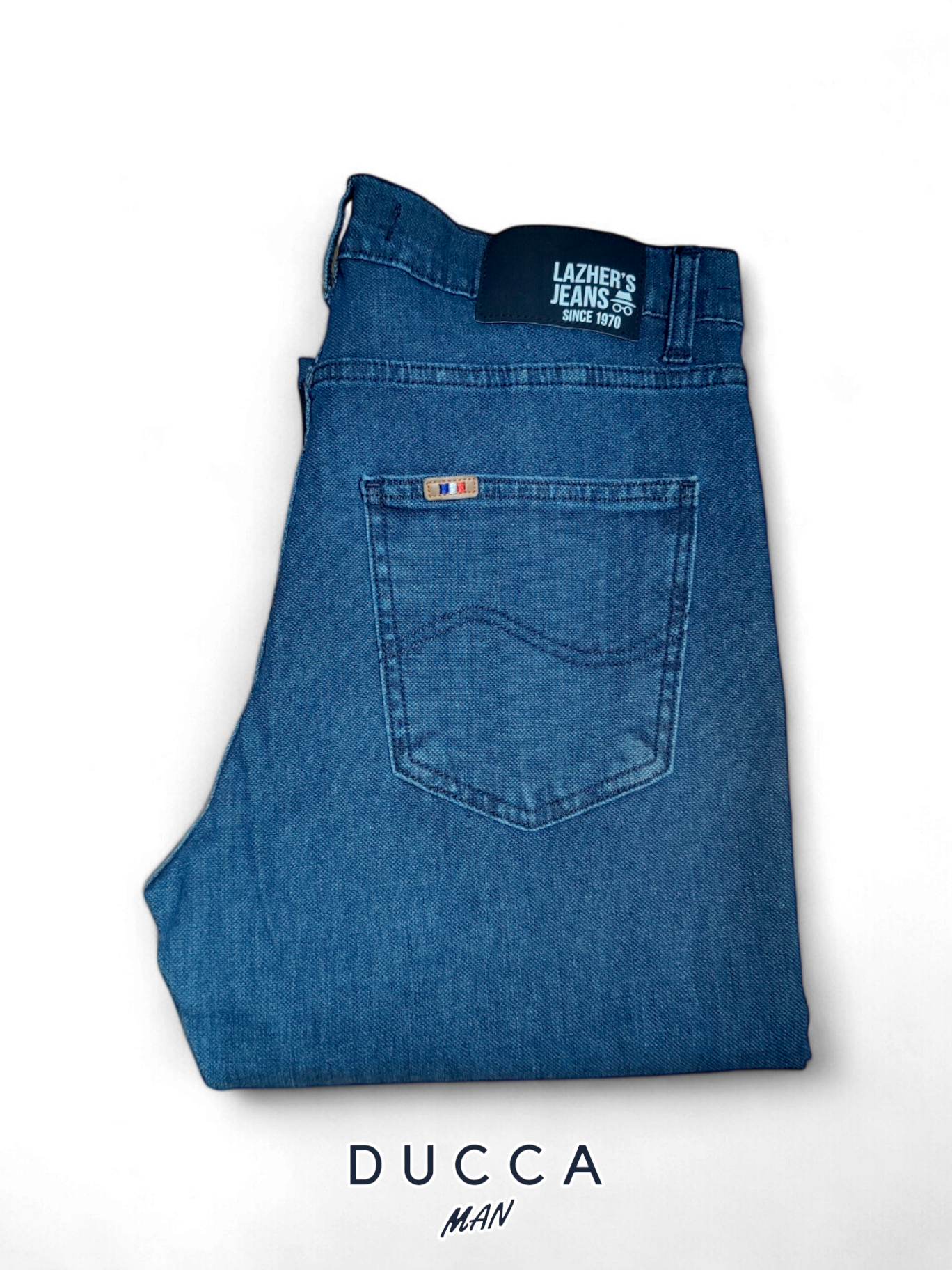 Pantalón Jean Estructura - DUCCA Pantalones Hombre 38 / Piedra DUCCA