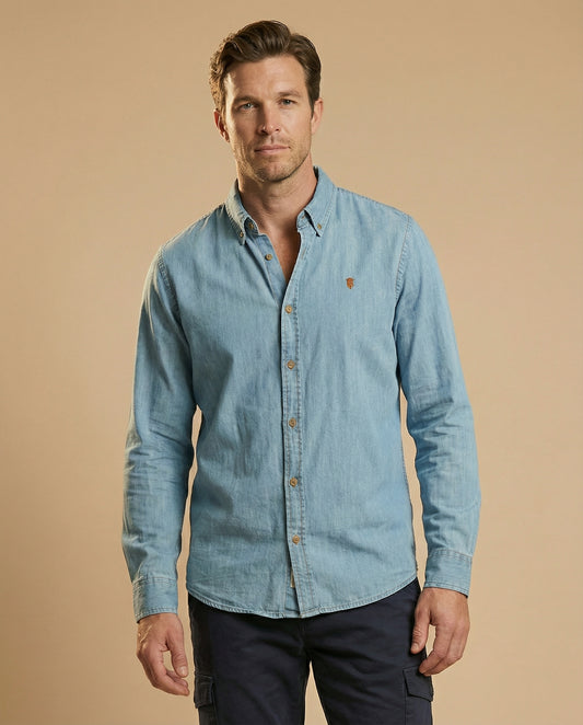 Camisa Oxford Regular Fit Classic Denim