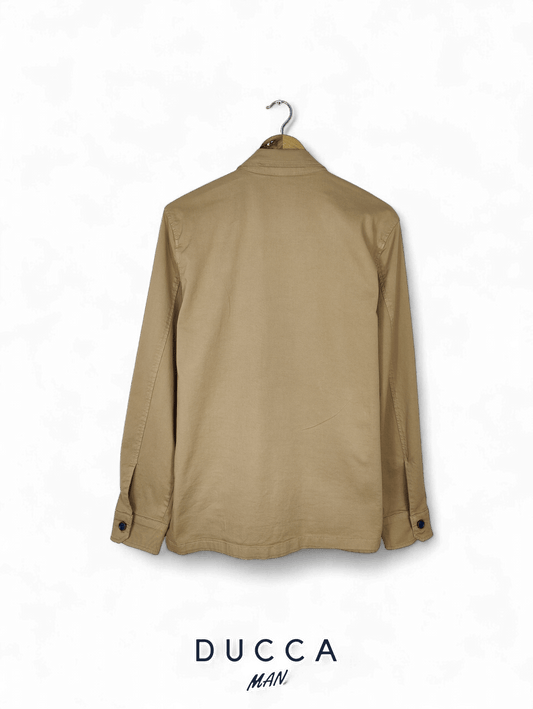 Sobrecamisa Cuatro Cierres Beige - DUCCA Sobrecamisas Hombre M DUCCA