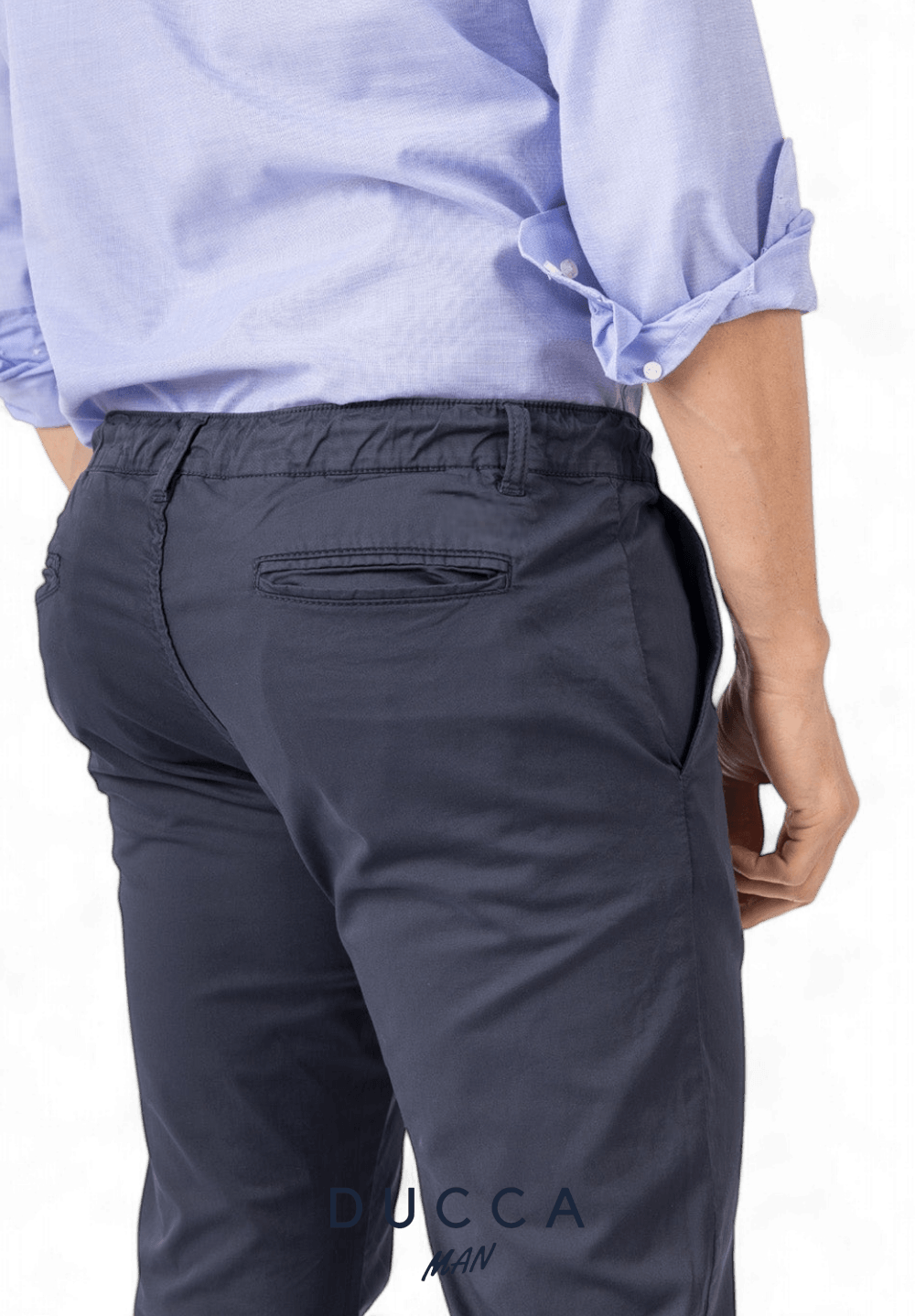 Pantalón Chino Cintura Elastica - DUCCA Pantalones Hombre 38 / Beige DUCCA