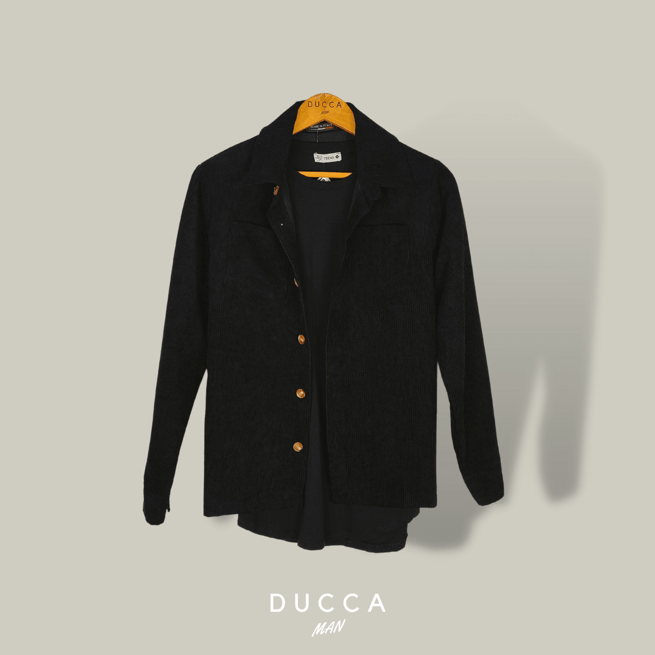 Sobrecamisa de Pana Fina - DUCCA S / Negro DUCCA