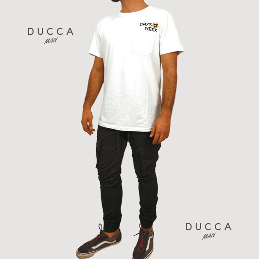 Pantalón Cargo Negro con Elástico - DUCCA Default Title DUCCA