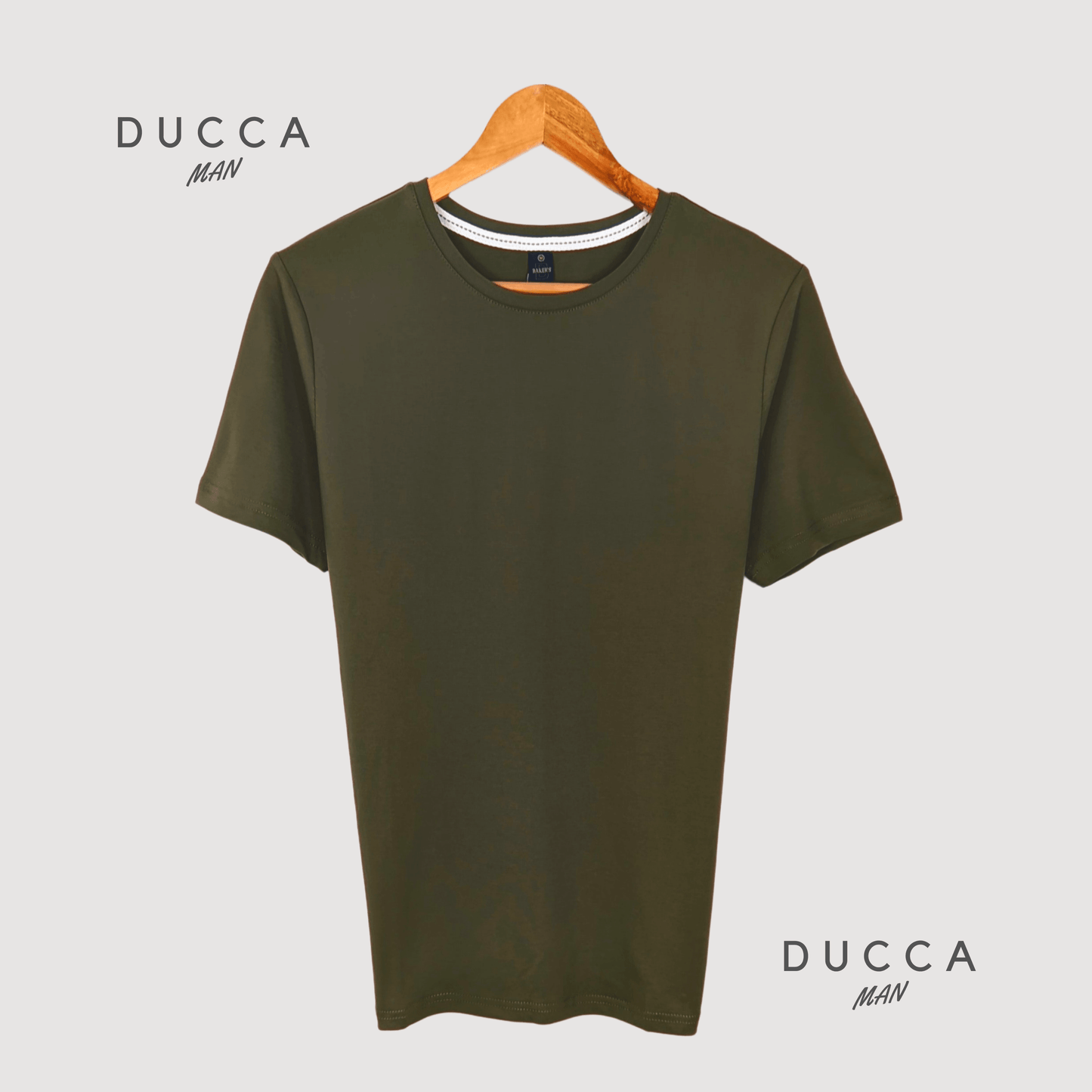 Camiseta Basica de Piqué - DUCCA Camisetas de Manga Corta Verde Caqui / S DUCCA