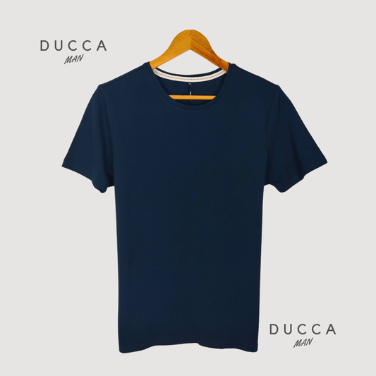 Camiseta Basica de Piqué - DUCCA Camisetas de Manga Corta Azul marino / S DUCCA
