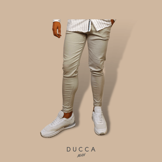 Pantalón Chino Elástico Beige - DUCCA Beige / S DUCCA