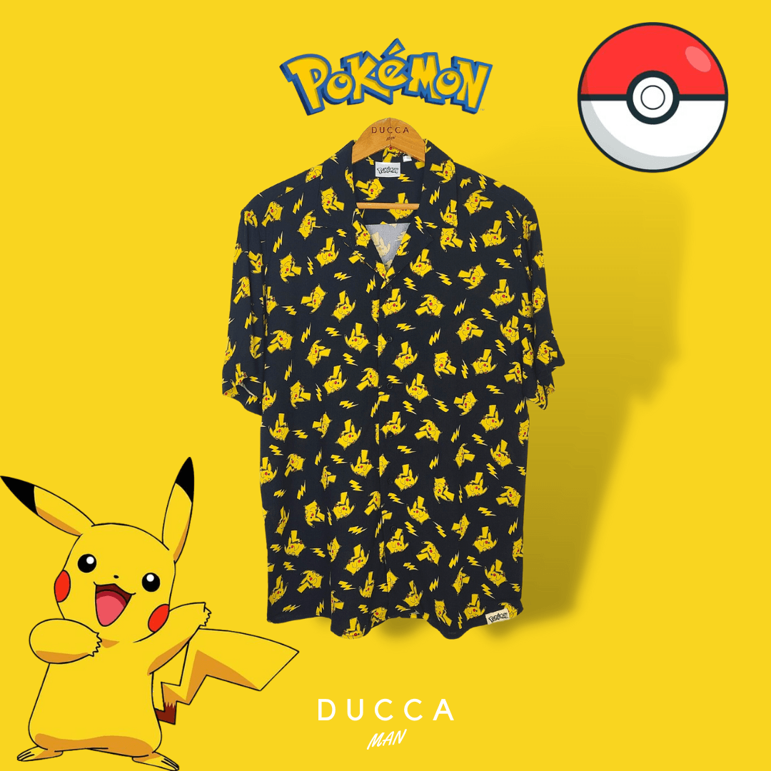 Camisa Hawaiana Pikachu - DUCCA Camisas Hawaianas S DUCCA