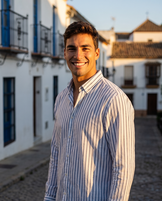 Camisa Rayas Marina
