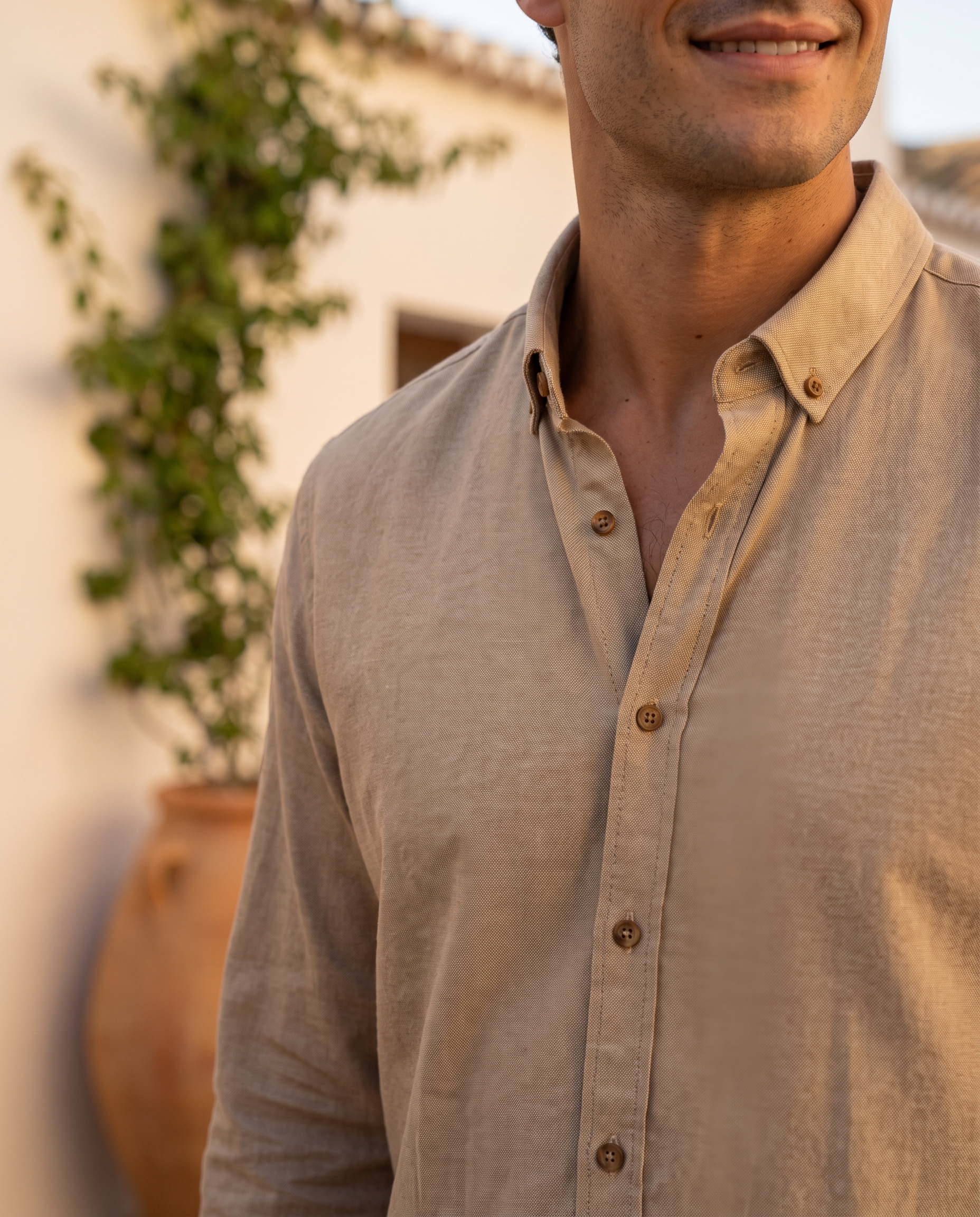 Camisa Beige Caqui