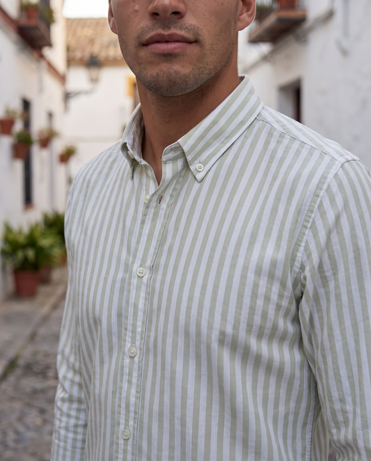 Camisa Rayas Salvia