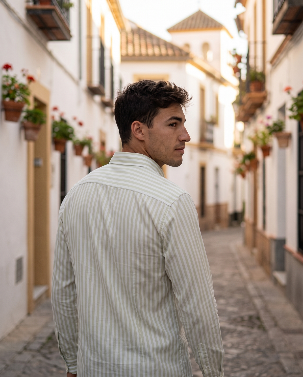 Camisa Rayas Salvia