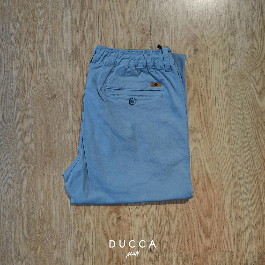 Pantalón Chino Cintura Elastica - DUCCA Pantalones Hombre 38 / Beige DUCCA