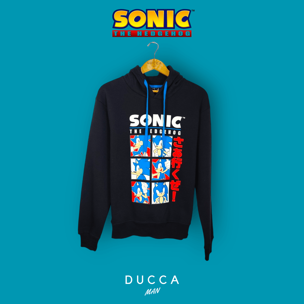 Sudadera Sonic - DUCCA Sudaderas Hombre S DUCCA