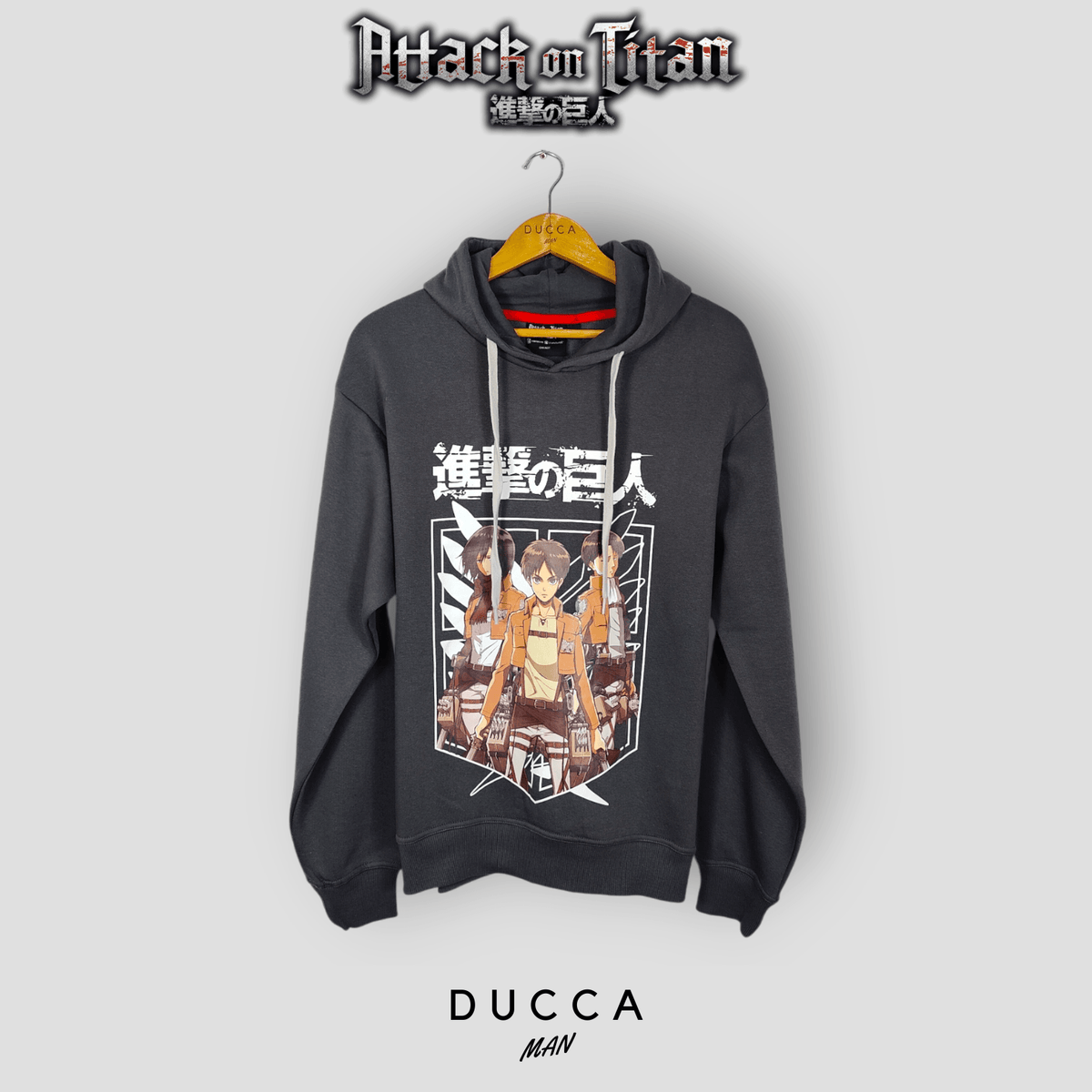 Sudadera Ataque a los Titanes - DUCCA Sudaderas Hombre S DUCCA