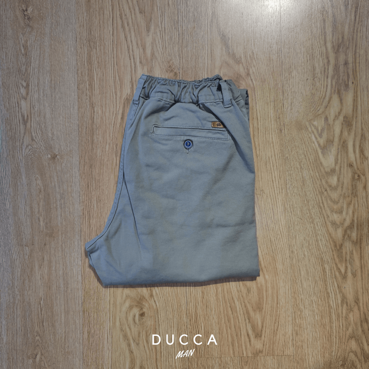 Pantalón Chino Cintura Elastica - DUCCA Pantalones Hombre 38 / Beige DUCCA