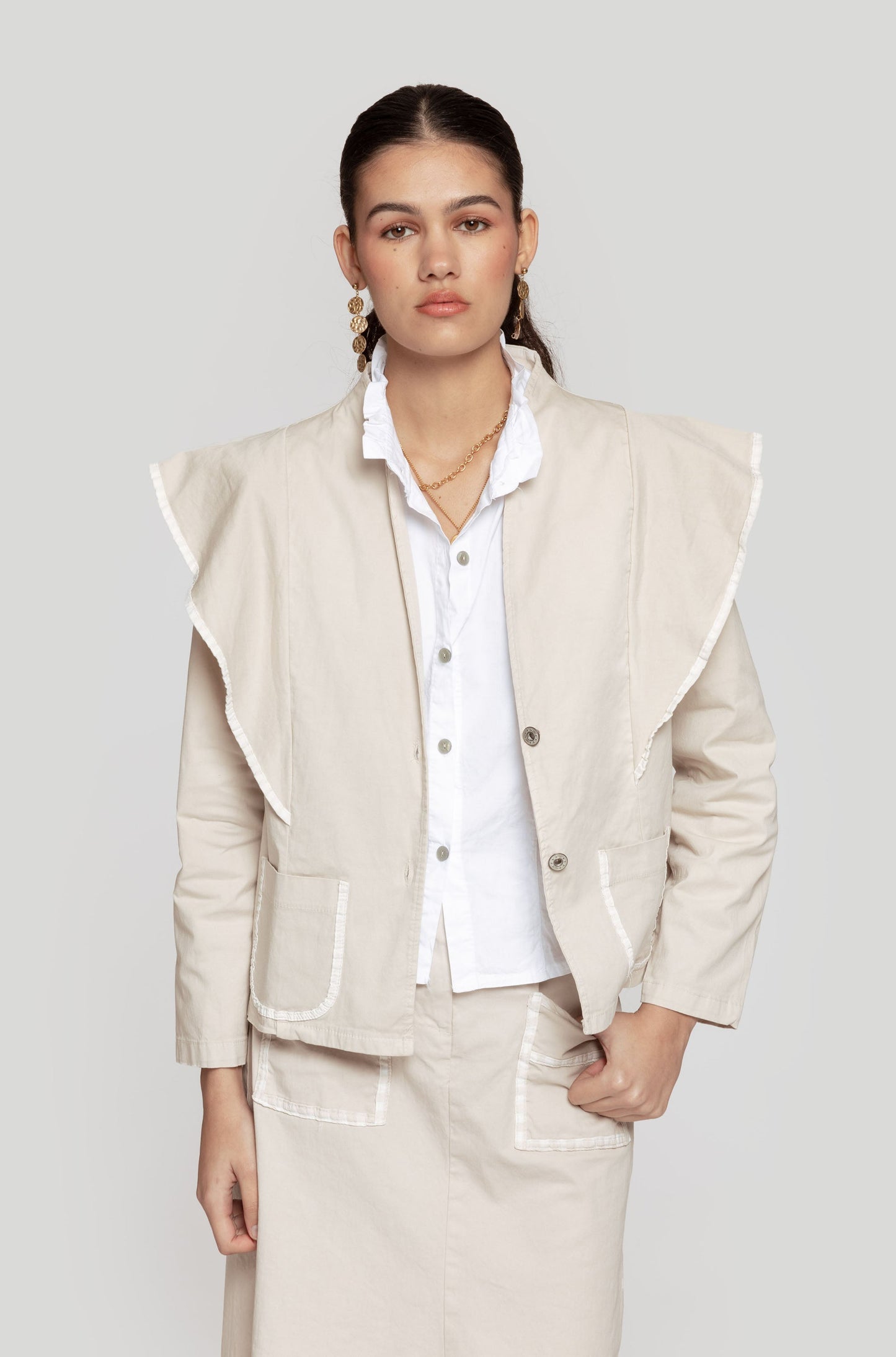 Chaqueta Albora Elegante Beige