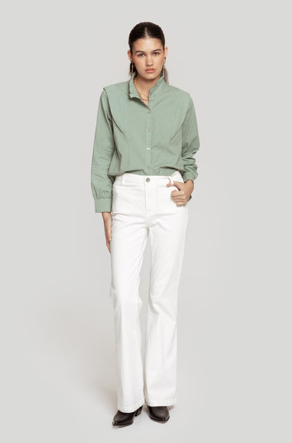 Camisa Aura Cropped Verde