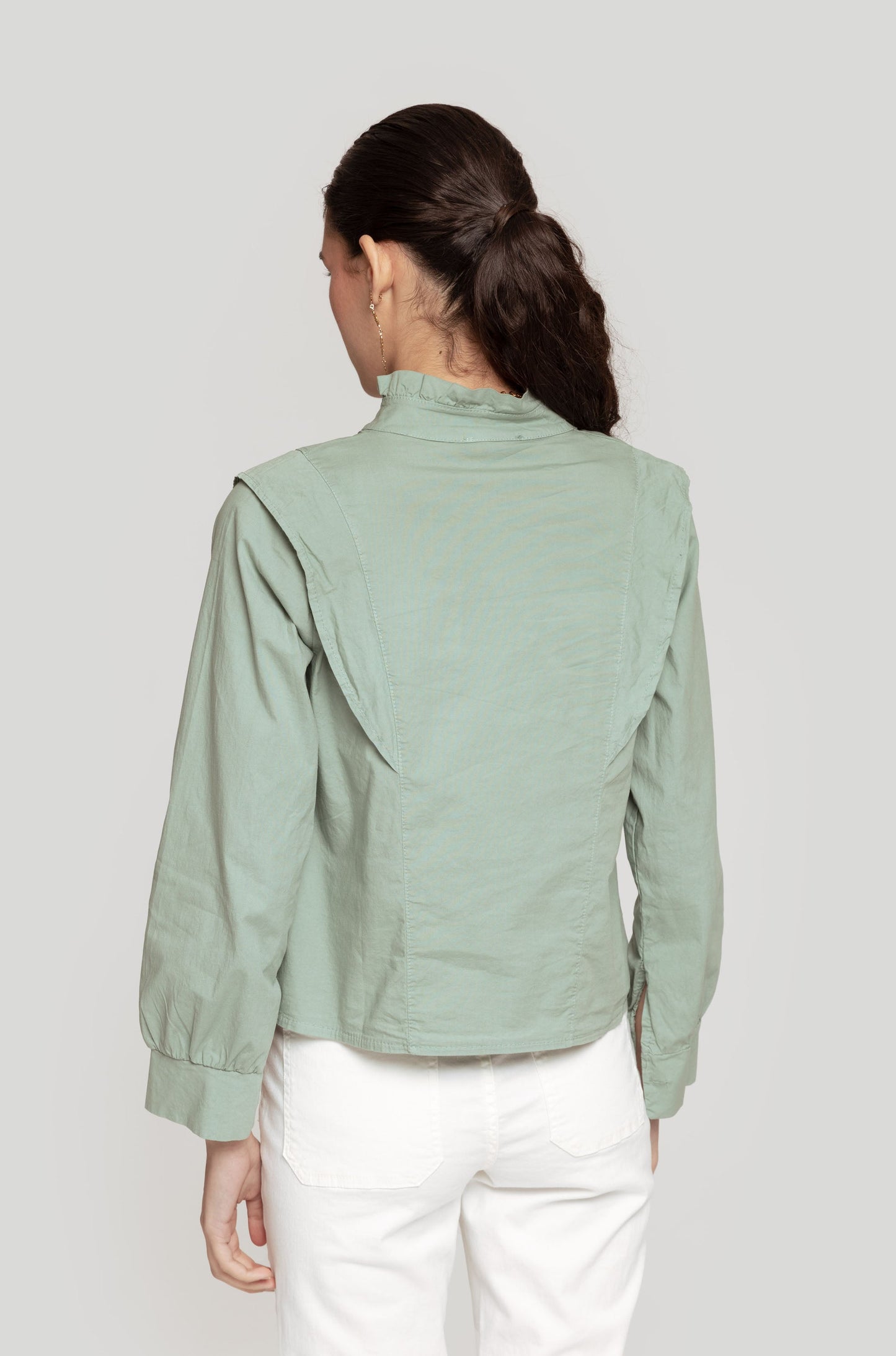 Camisa Aura Cropped Verde