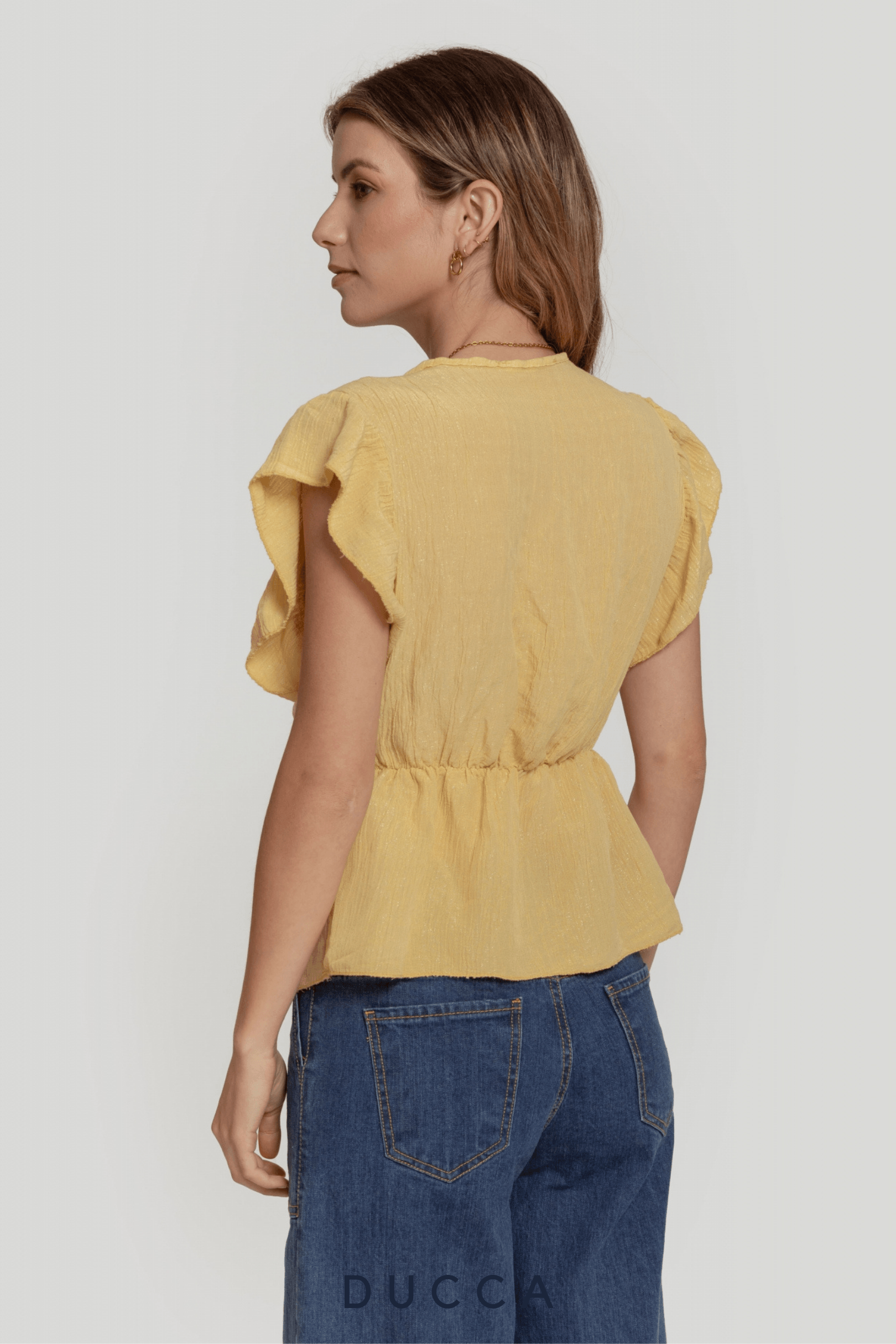 Blusa Massima Grazia Brillo Amarilla - DUCCA