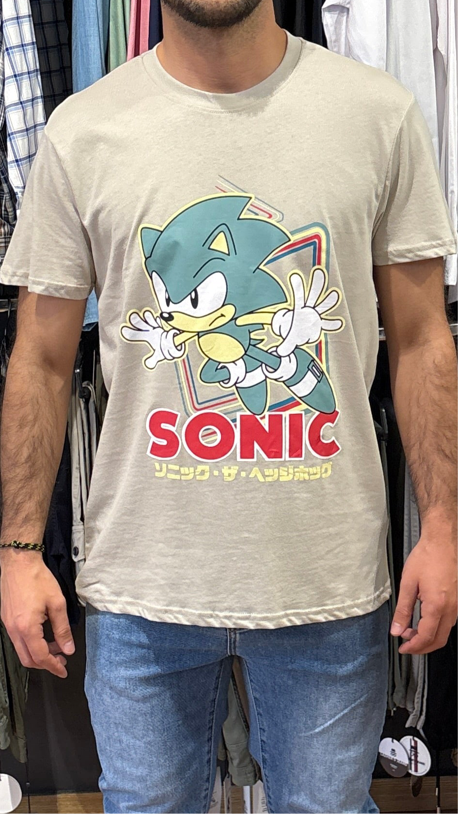 Camiseta Sonic The Hedgehog Gris