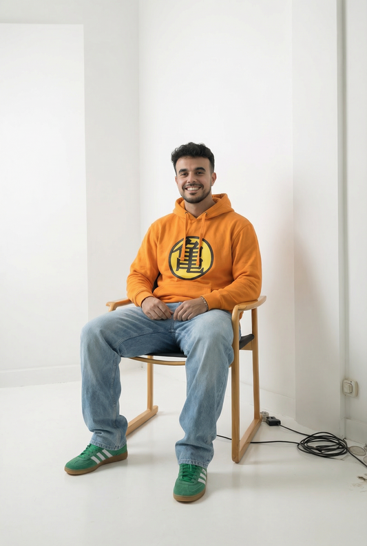 Sudadera Premium Dragon Ball - Símbolo Kame Naranja