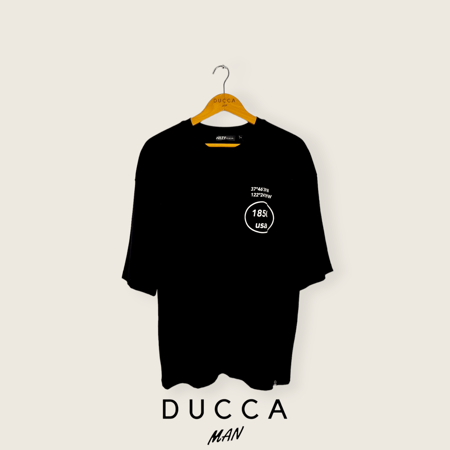 Camiseta Oversized San Francisco Negro - DUCCA