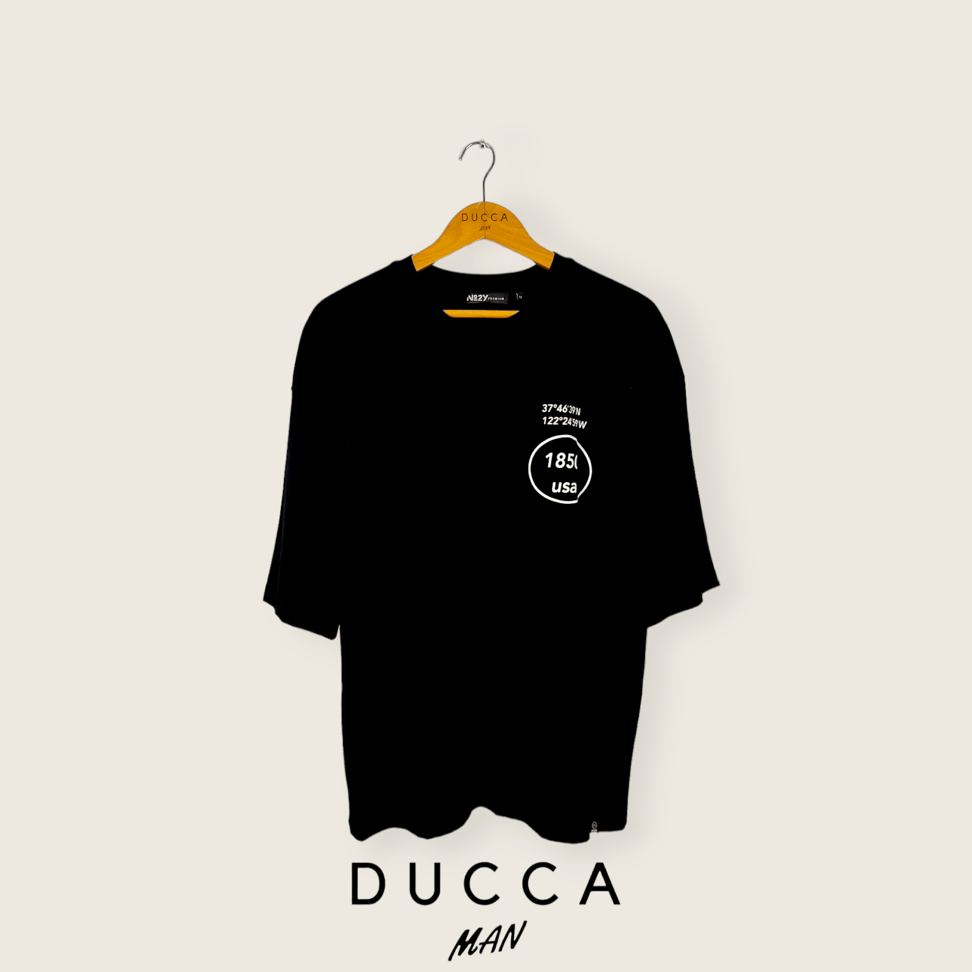 Camiseta Oversized San Francisco Negro - DUCCA