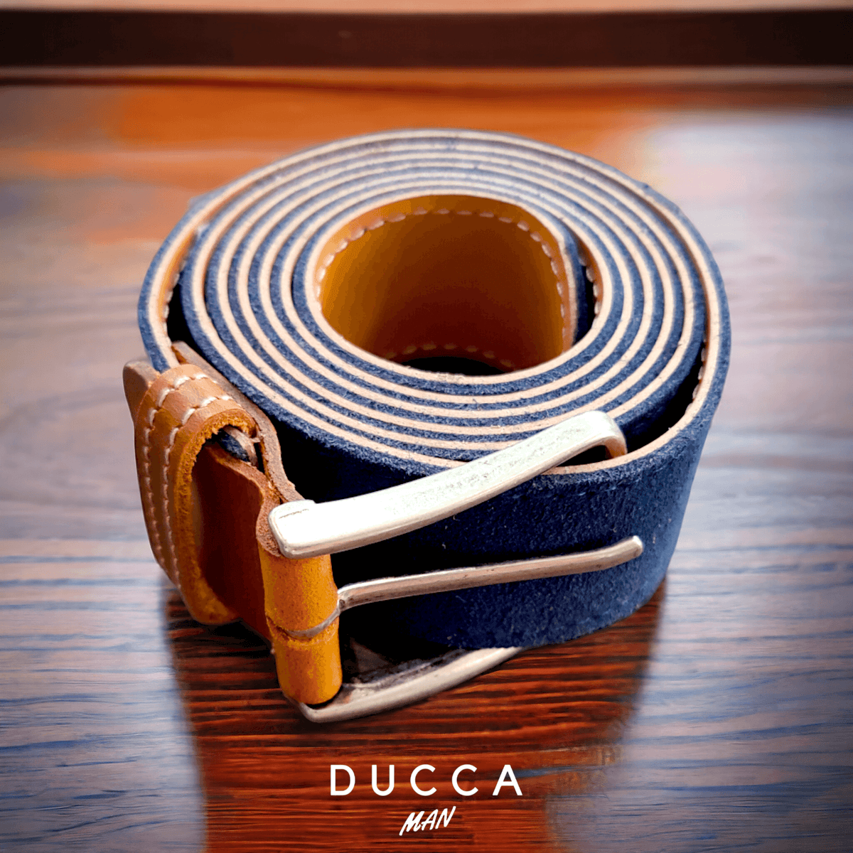 Cinturón Ante Plano - DUCCA Cinturones Azul Marino / 95 DUCCA
