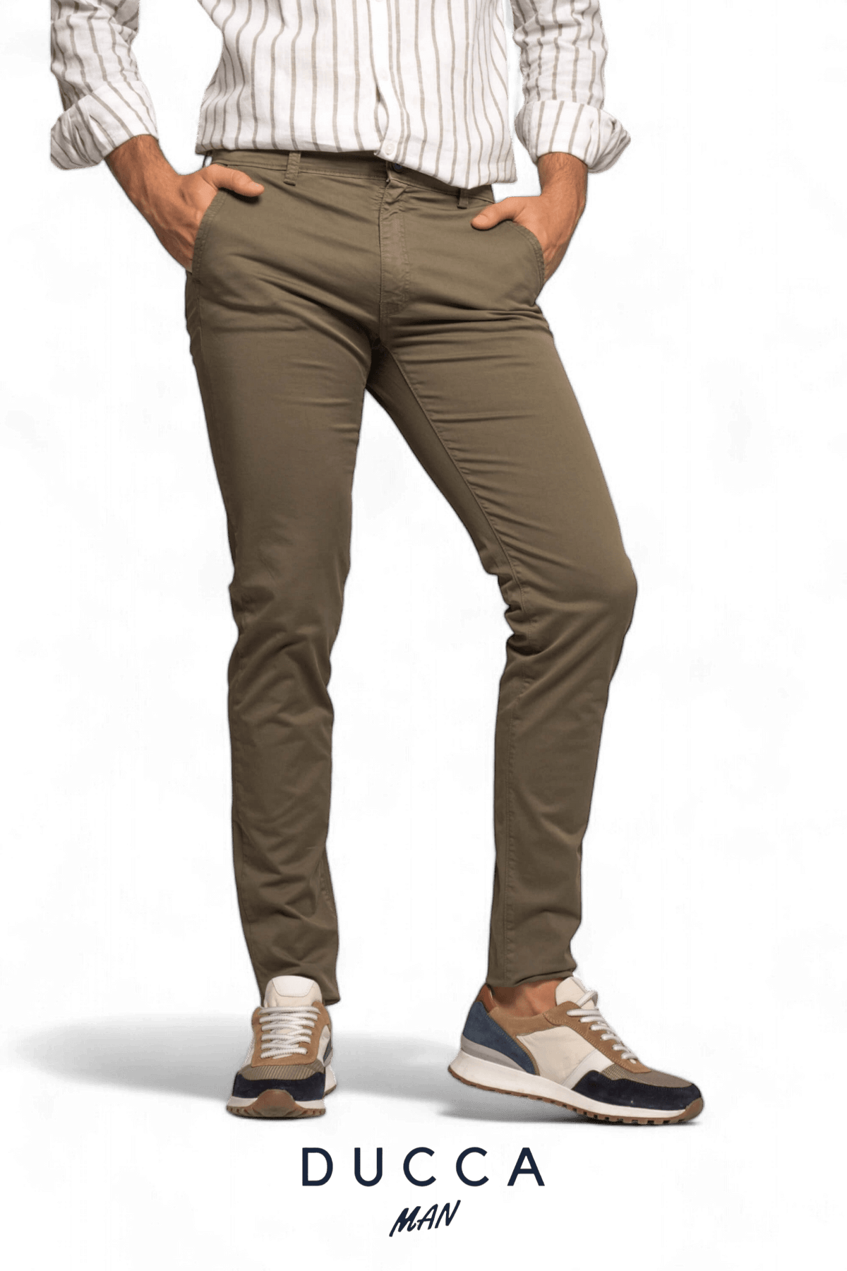 Pantalón Chino French Bulldog - DUCCA Pantalones Hombre 36 / Negro DUCCA
