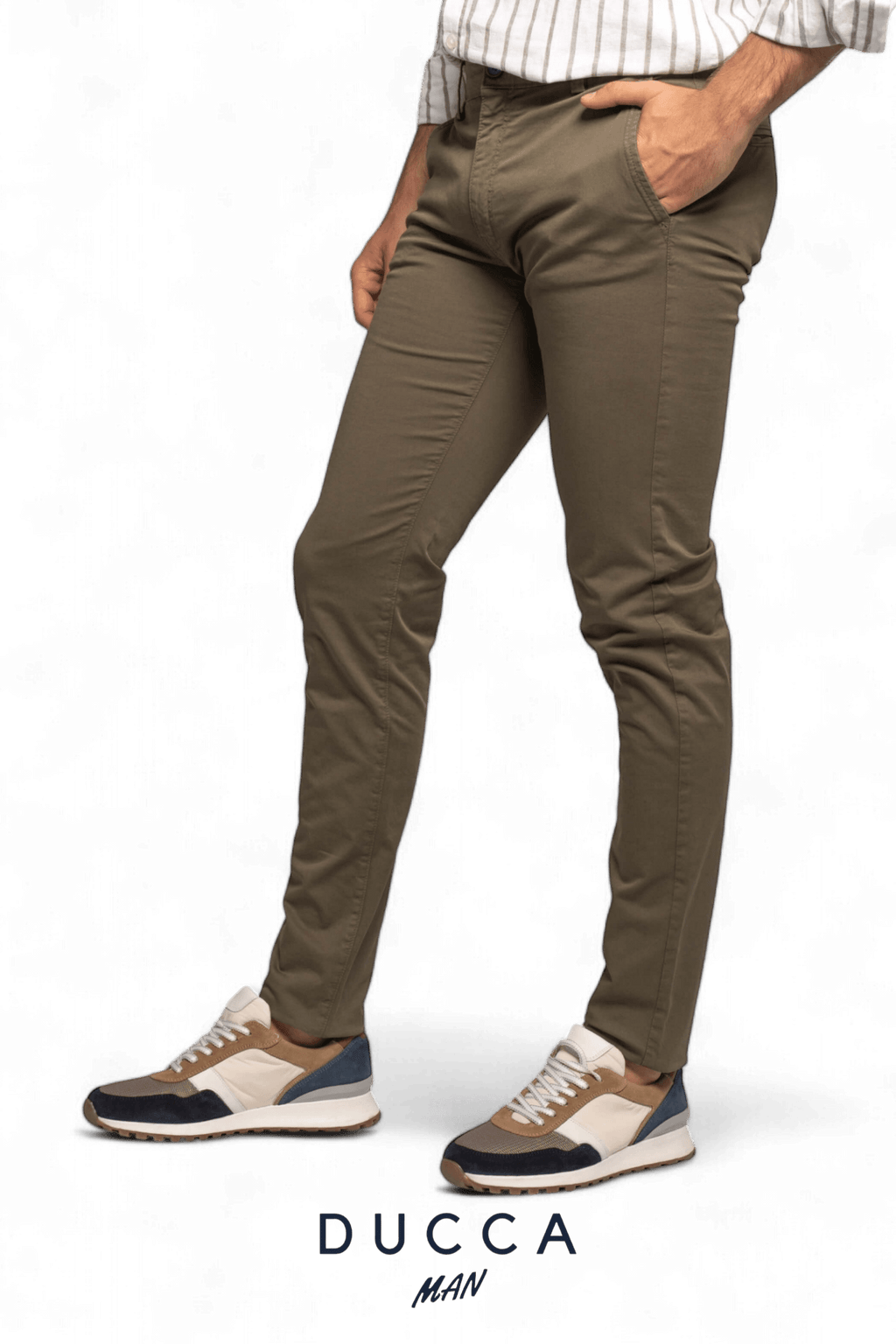 Pantalón Chino French Bulldog - DUCCA Pantalones Hombre 36 / Negro DUCCA