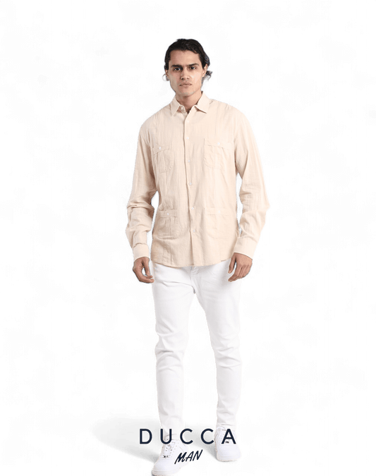 Guayabera Sombra de Palma - DUCCA S / Beige DUCCA