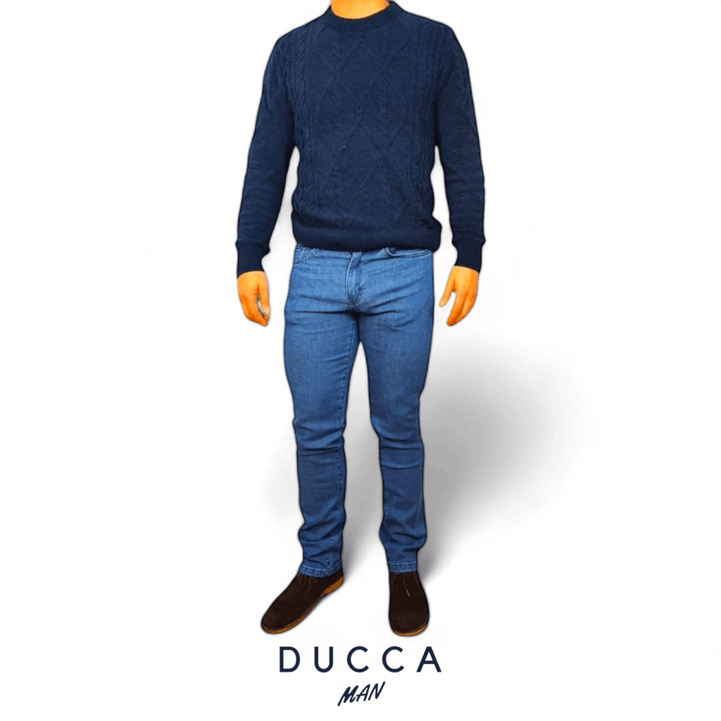 Pantalón Jean Estructura - DUCCA Pantalones Hombre 38 / Piedra DUCCA