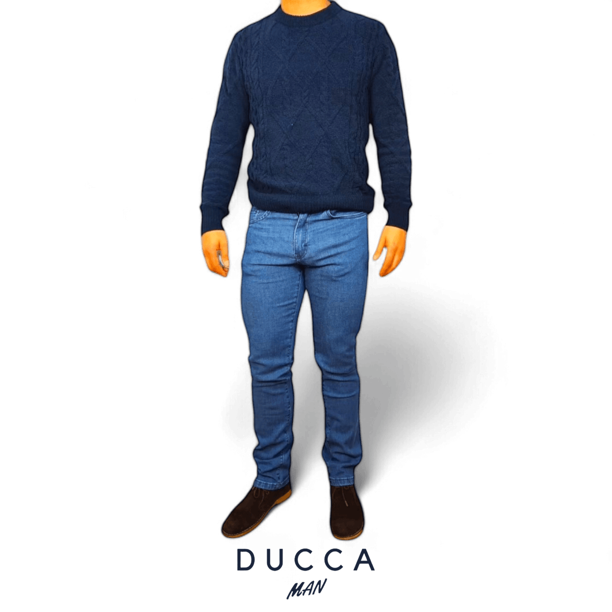 Pantalón Jean Estructura - DUCCA Pantalones Hombre 38 / Piedra DUCCA