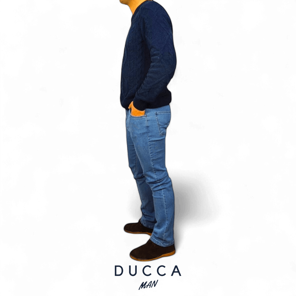 Pantalón Jean Estructura - DUCCA Pantalones Hombre 38 / Piedra DUCCA