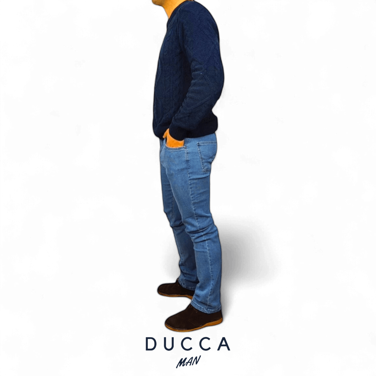 Pantalón Jean Estructura - DUCCA Pantalones Hombre 38 / Piedra DUCCA