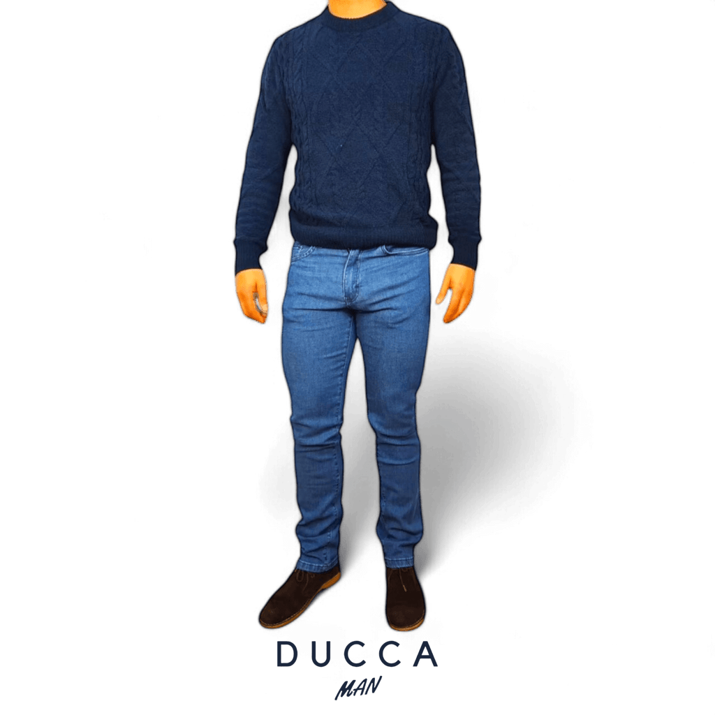 Pantalón Jean Estructura - DUCCA Pantalones Hombre 38 / Piedra DUCCA