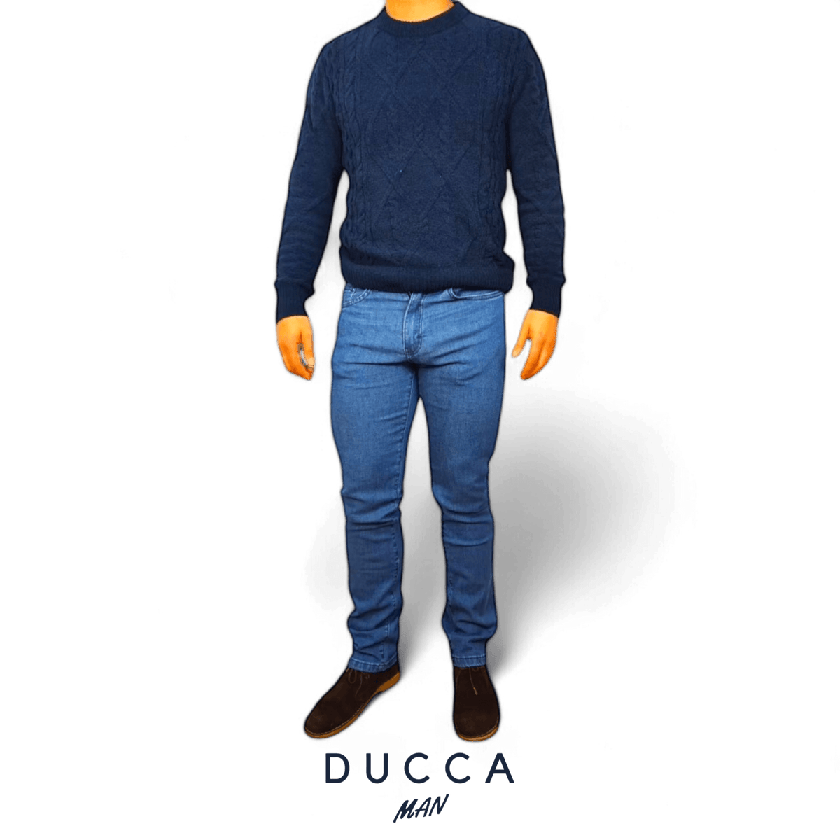 Pantalón Jean Estructura - DUCCA Pantalones Hombre 38 / Piedra DUCCA