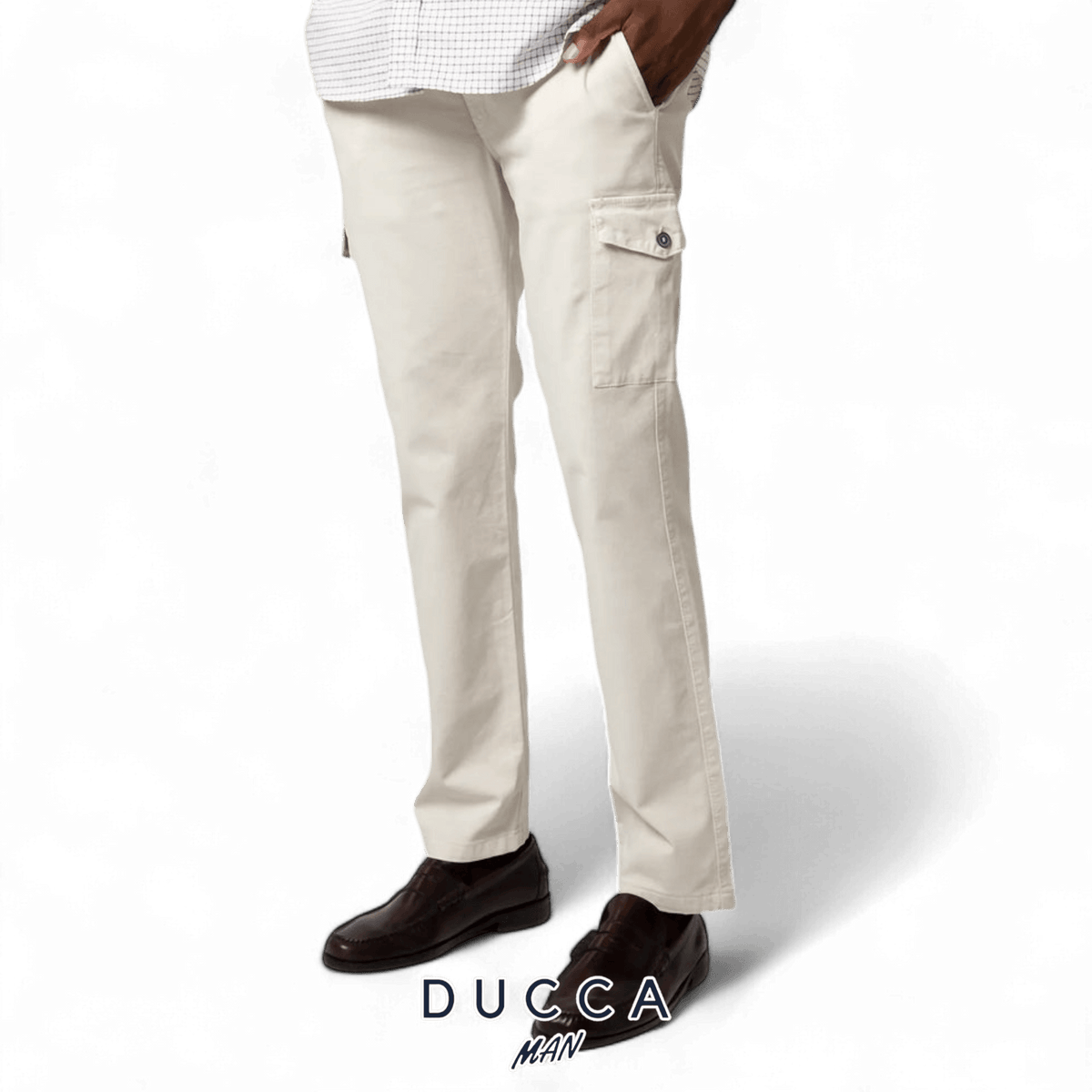 Pantalón Chino Cargo - DUCCA Pantalones Cargo 38 / Crema DUCCA
