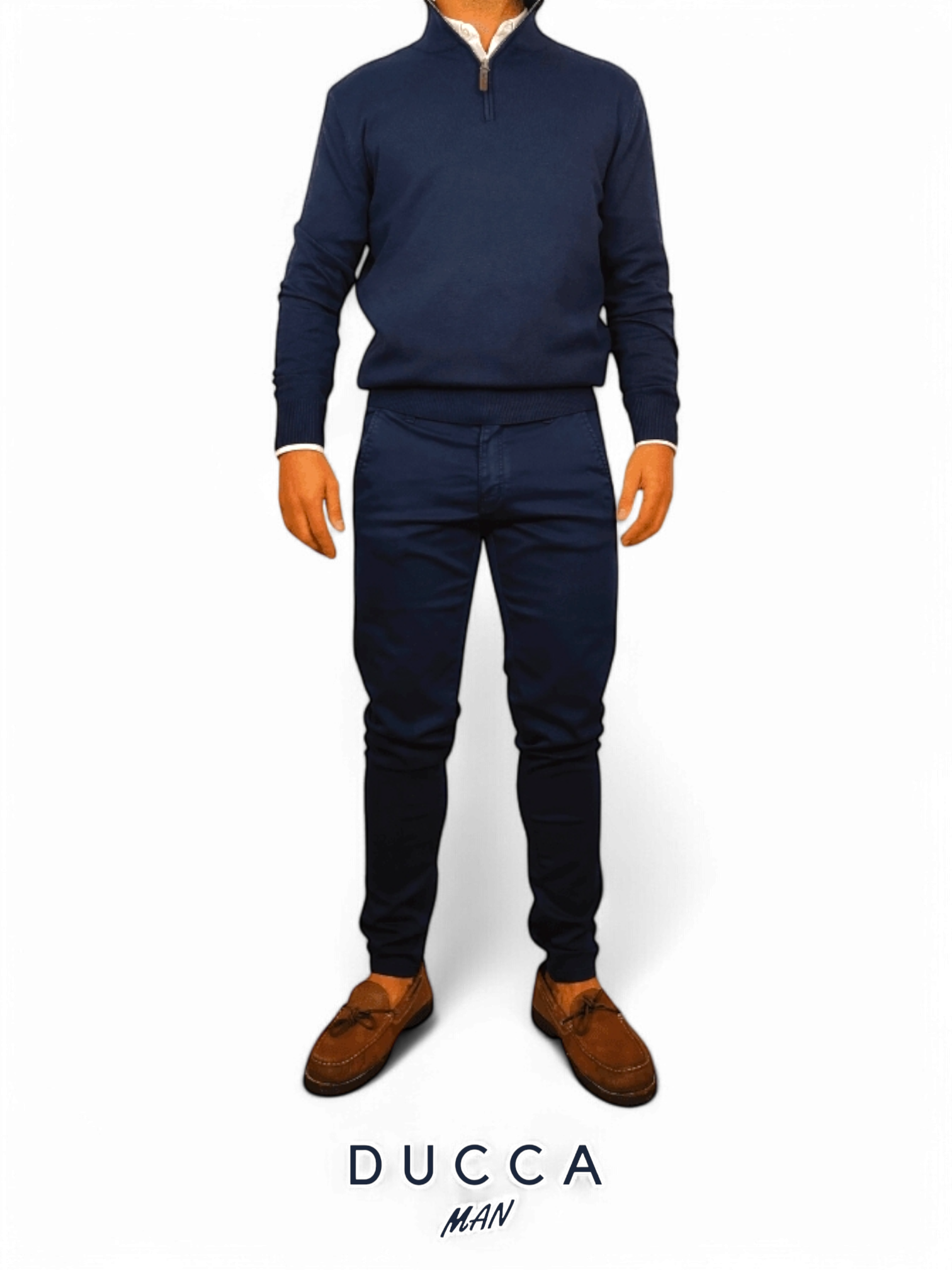 Jersey Media Cremallera - DUCCA M / Azul DUCCA