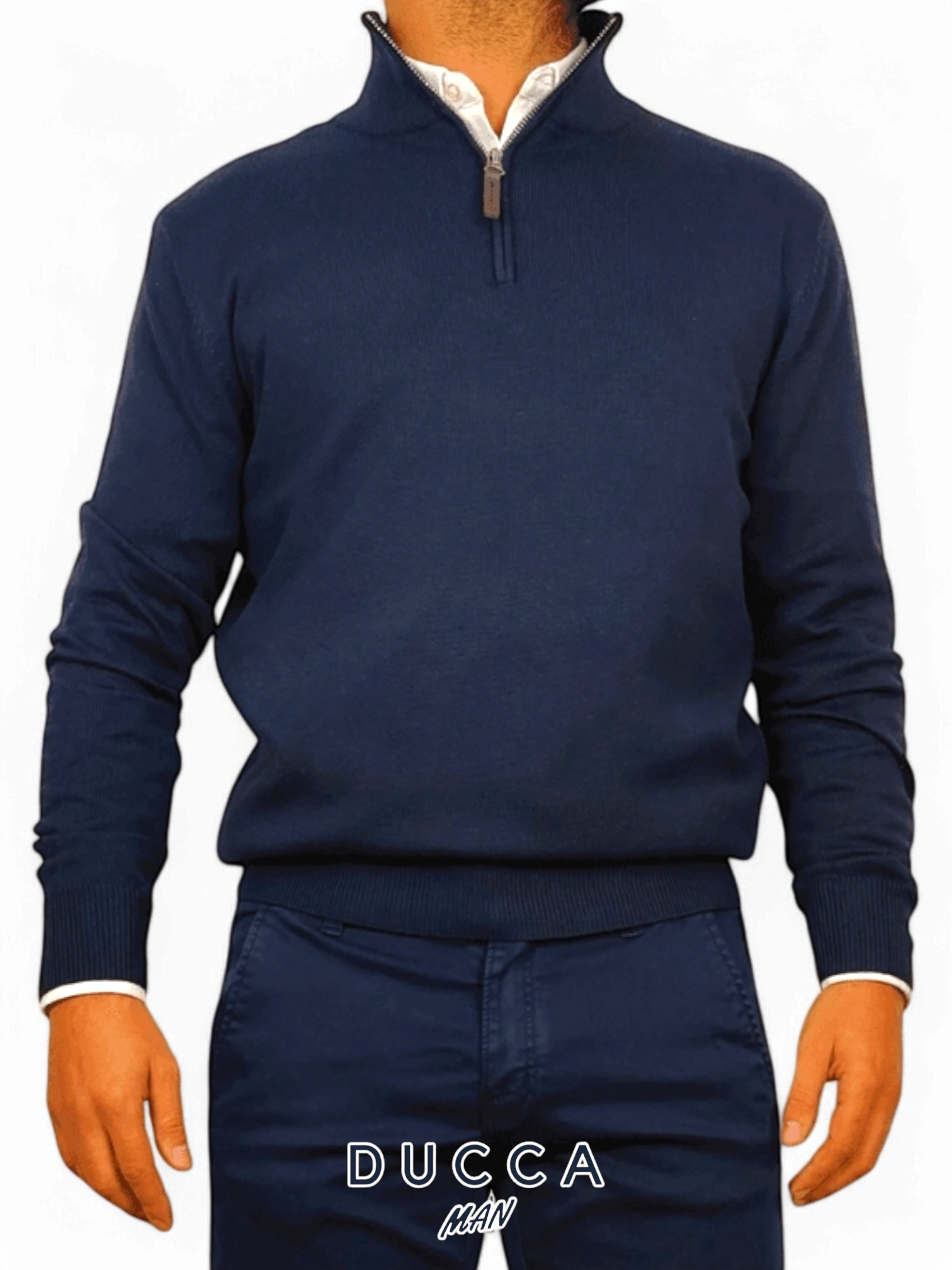 Jersey Media Cremallera - DUCCA M / Azul DUCCA
