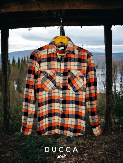 Sobrecamisa de Franela Rustic Grid - DUCCA