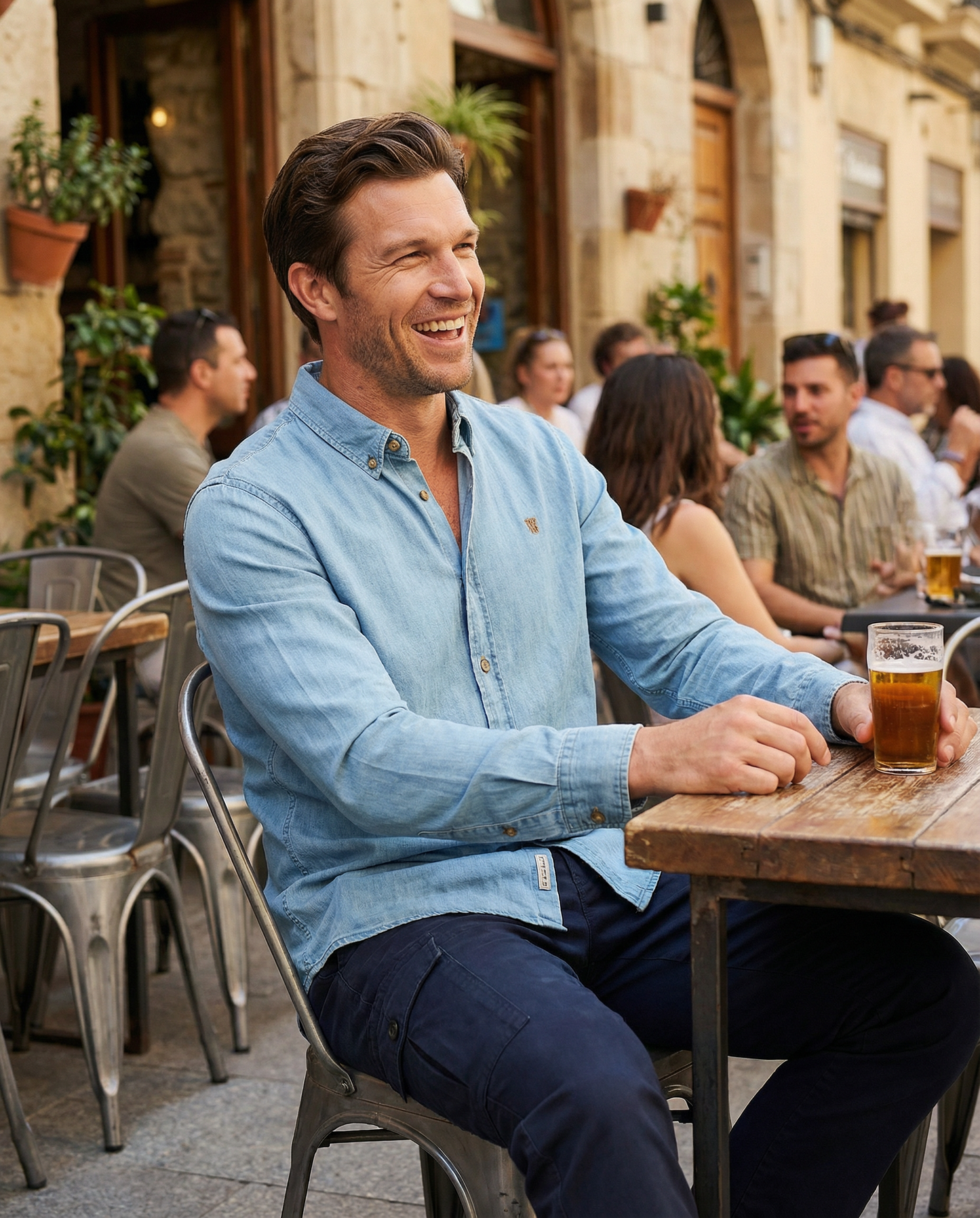 Camisa Oxford Regular Fit Classic Denim