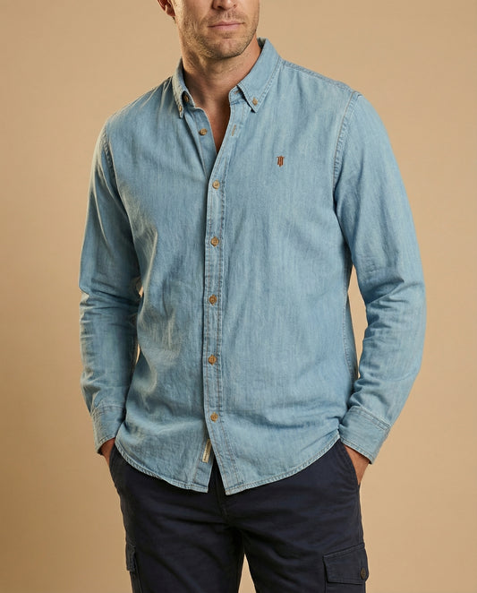 Camisa Oxford Regular Fit Classic Denim