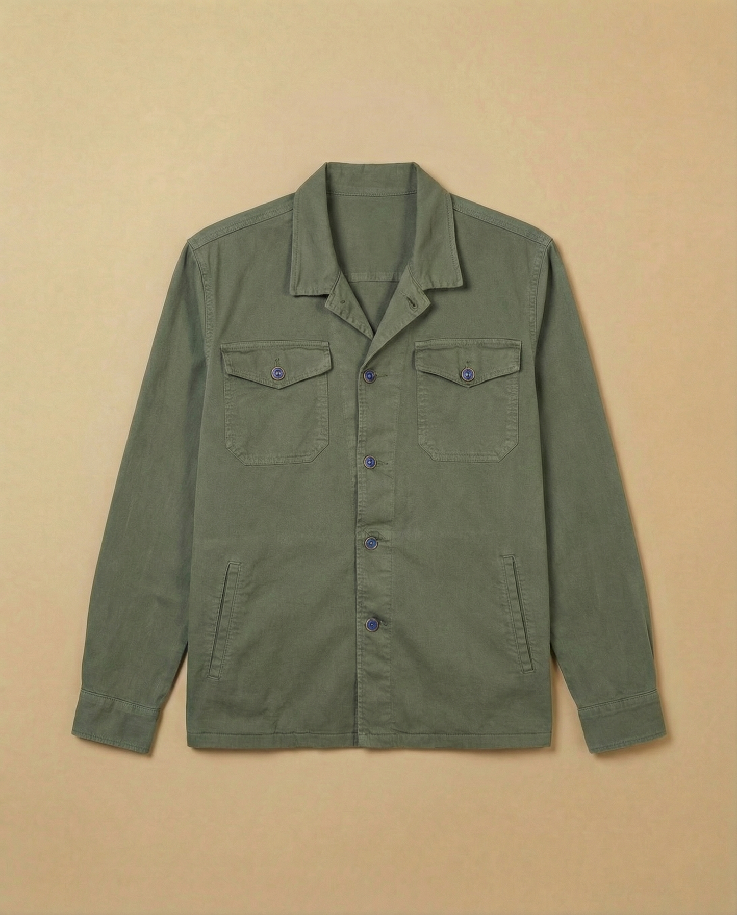 Sobrecamisa Cuatro Cierres Verde Caqui