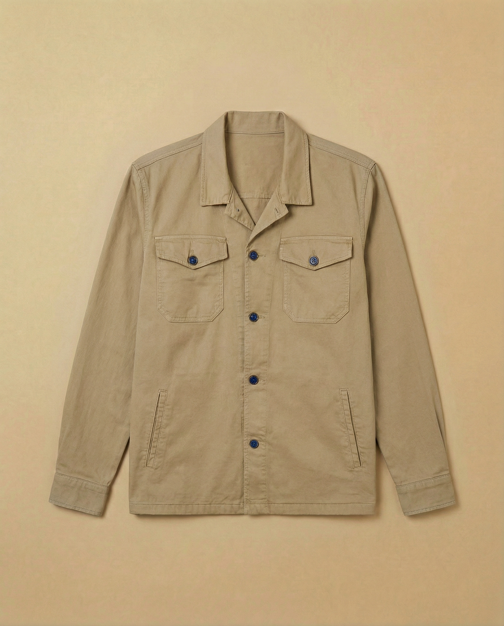 Sobrecamisa Cuatro Cierres Beige