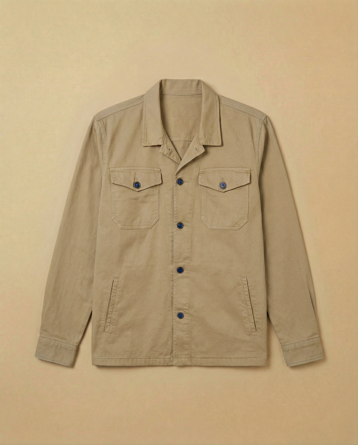 Sobrecamisa Cuatro Cierres Beige