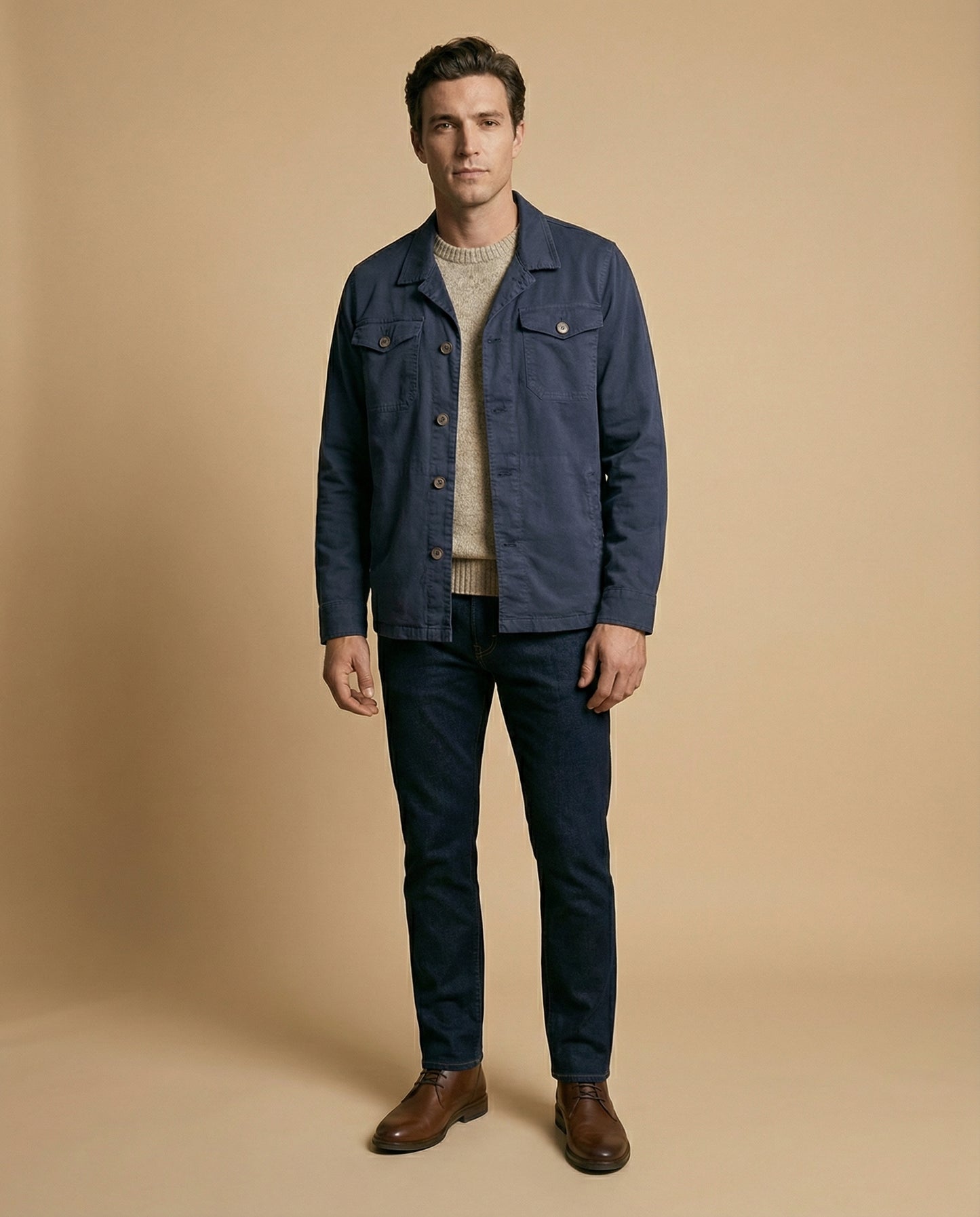 Sobrecamisa Cuatro Cierres Marino