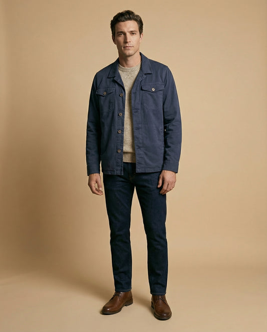 Sobrecamisa Cuatro Cierres Marino