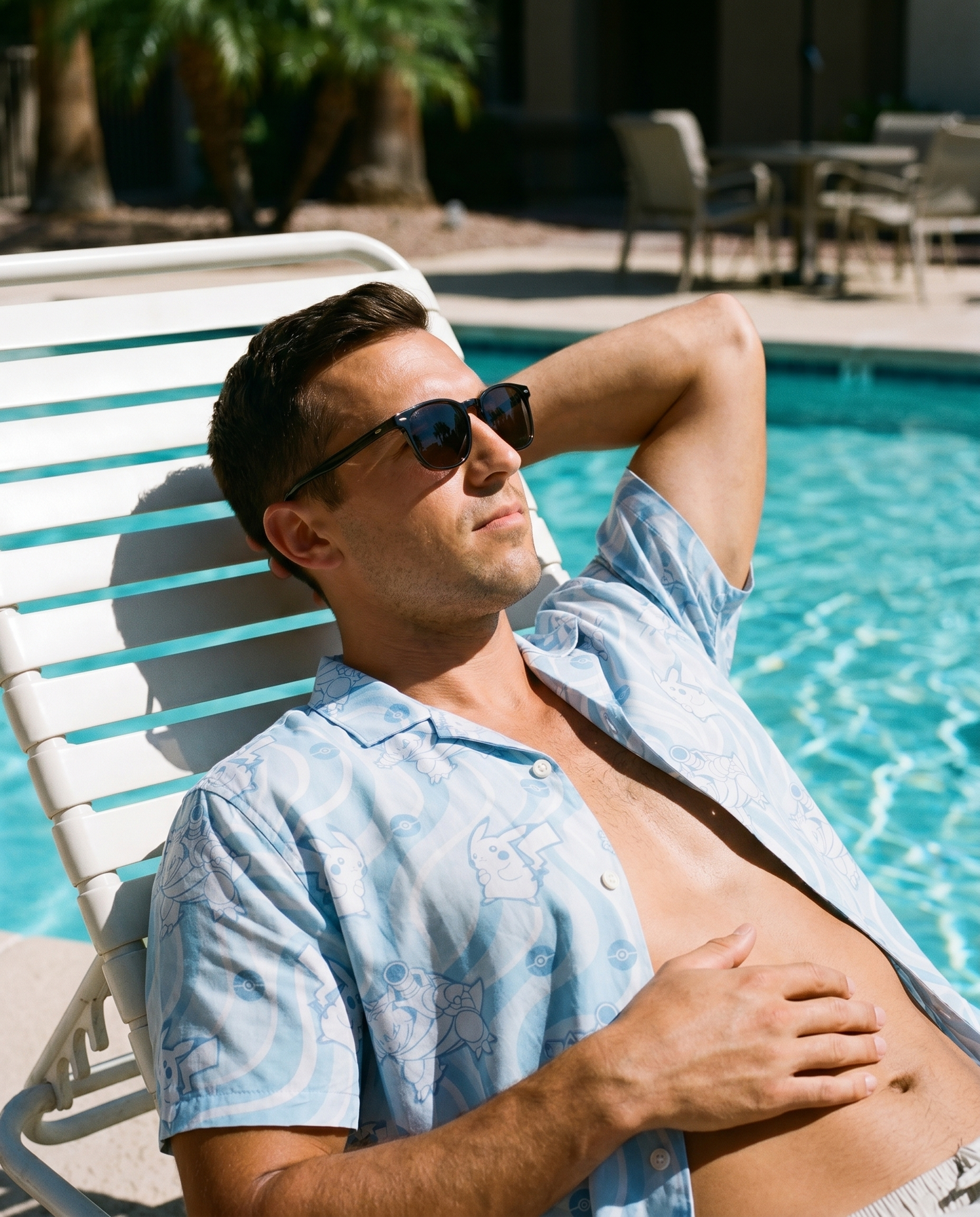 Camisa Hawaiana Pokémon — Liquid Blue